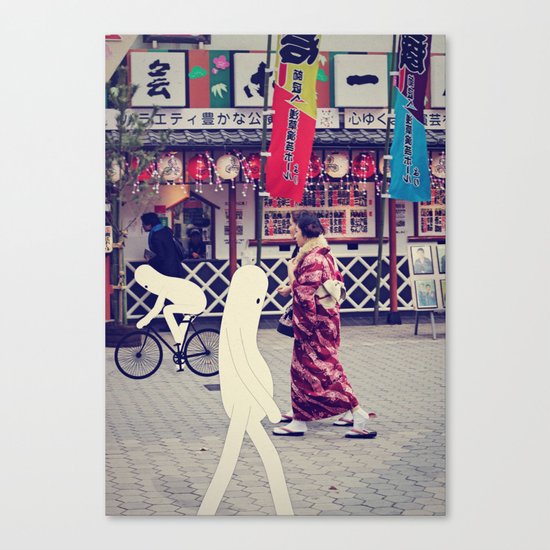 w a l k i n g i n t o k y o Canvas Print