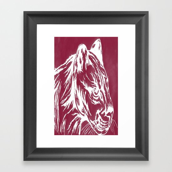 red cougar Framed Art Print