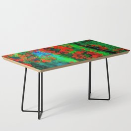 Bohemian Floral abstract batik fabric Coffee Table