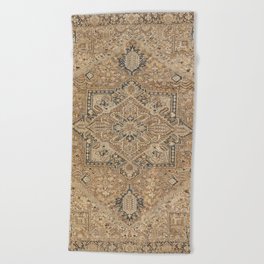 Persian beige carpet Beach Towel