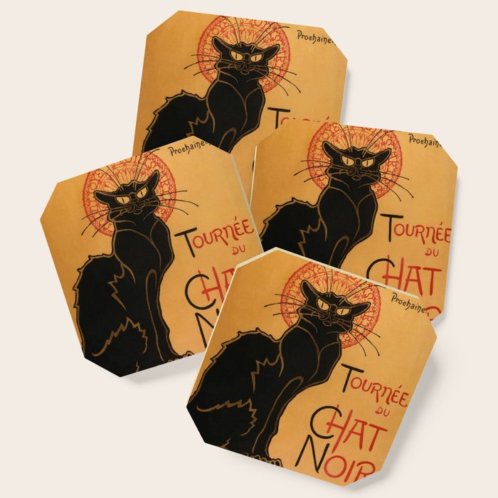 Théophile Steinlen Tournée Du Chat Noir Coaster By Alexandraarts