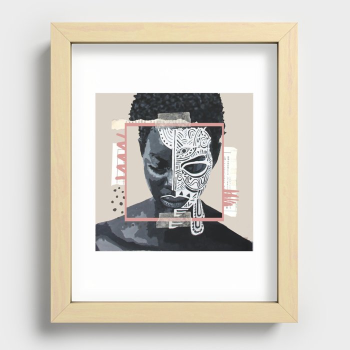 african masque Recessed Framed Print