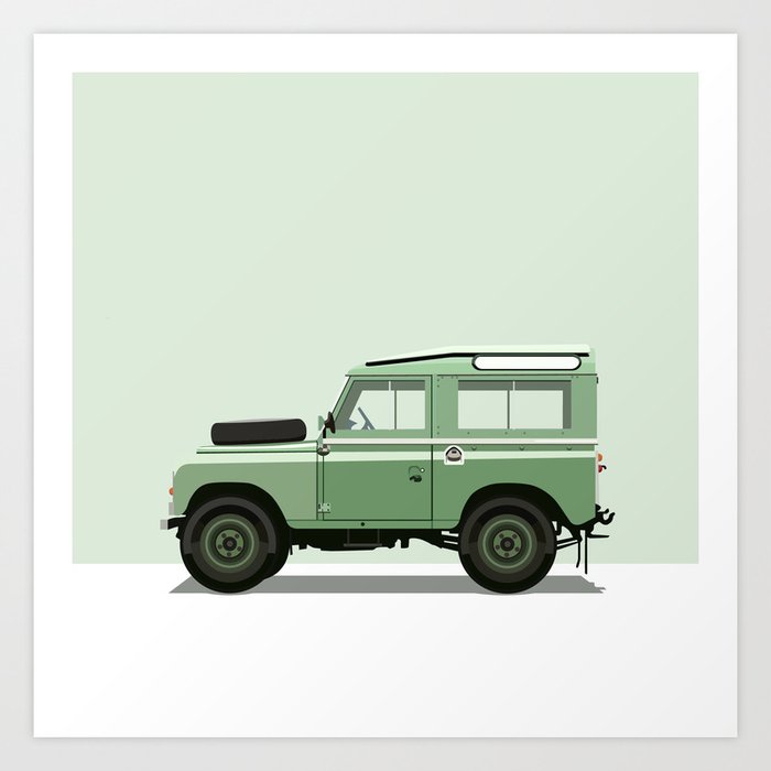 Car illustration - land rover defender Travel Mug by Rapt design