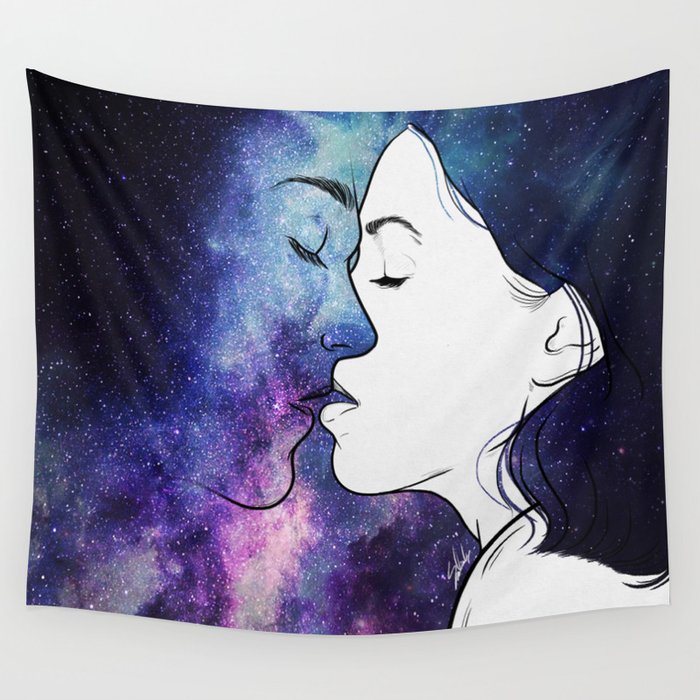 Kisses from the universe. Wall Tapestry