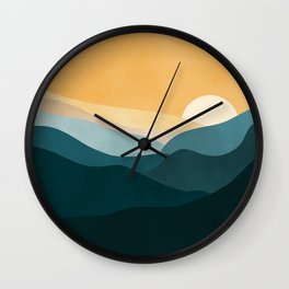 Mountain Sunset Wall Clock