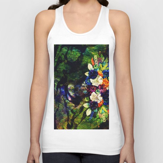 floral beauty marble Unisex Tank Top