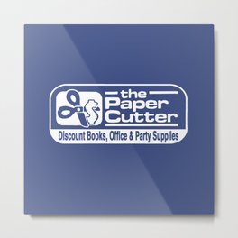 the Paper Cutter Blue Metal Print | Graphicdesign, Graphic Design, Buffalony, Buffalo, Digital, Wny, Officesupplies, Illustration, 716, Typography 