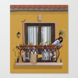 Balcony in Italy Canvas Print