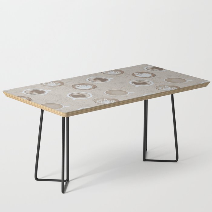 But First, Coffee Latte Art Caffeinated Pattern Coffee Table