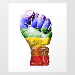 Resist Fist - Gay Rights LGBTQ Pride Protest T-Shirt Art Print