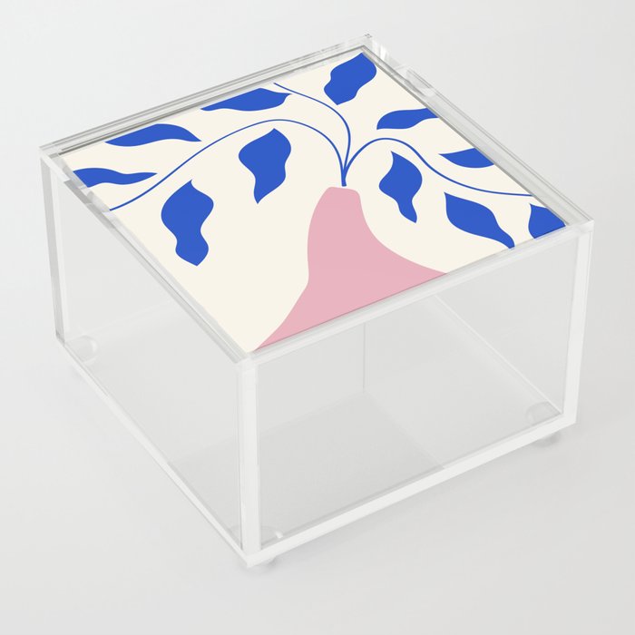 Floral Flow Abstract View Acrylic Box