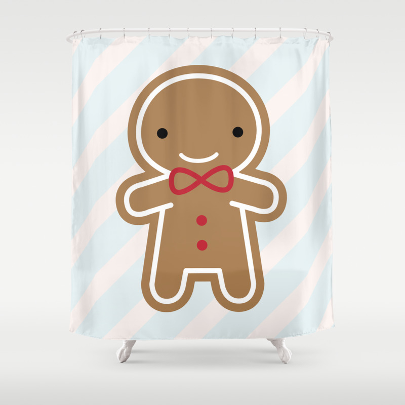 Cookie Cute Gingerbread Man Shower Curtain By Marceline Society6