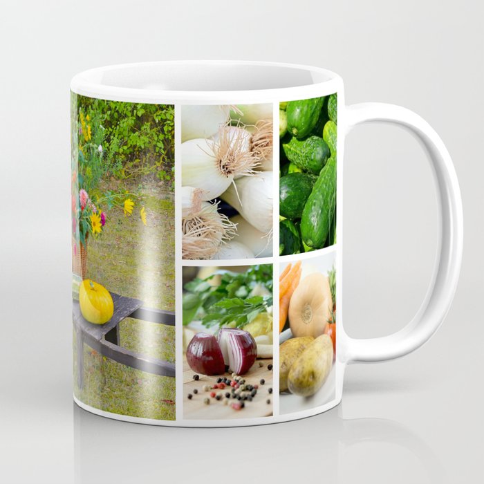 Garden Vegetable Collage - Kitchen or Restaurant Decor Coffee Mug