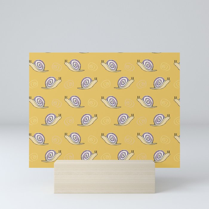 Snails & Swirls Pattern Mini Art Print
