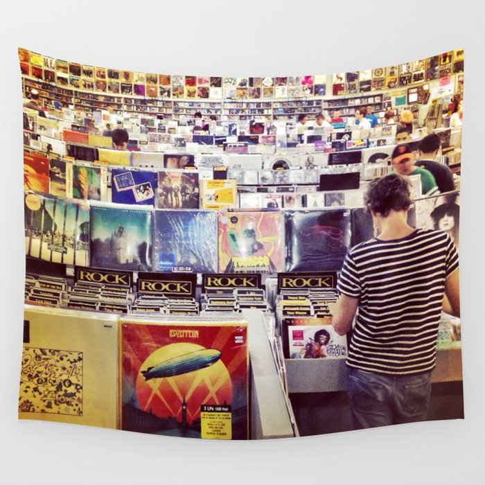 Record Store Wall Tapestry by Emily Werboff Society6