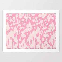 Modern Abstract Ikat Pink P  #homedecor Art Print