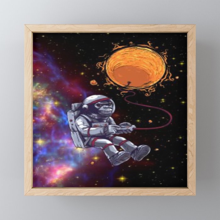 astro ape lost in space Framed Mini Art Print