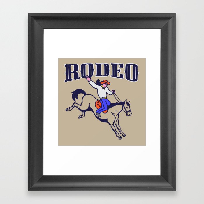 Rodeo girl Framed Art Print
