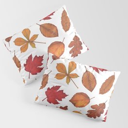 Autumn Leaves Watercolor Pattern | Fall Leaves | Autumn Foliage Design | Pillow Sham