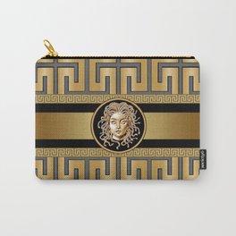 Luxury Medusa Head Gold Carry-All Pouch