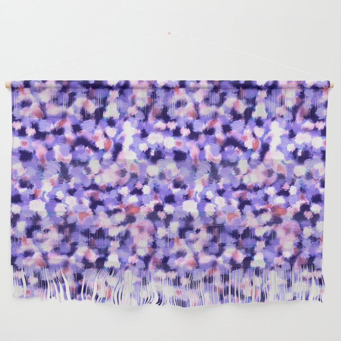 Violet Brush Strokes Pattern Wall Hanging