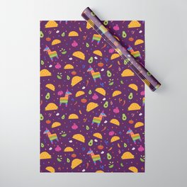 Taco Fiesta in Purple Wrapping Paper