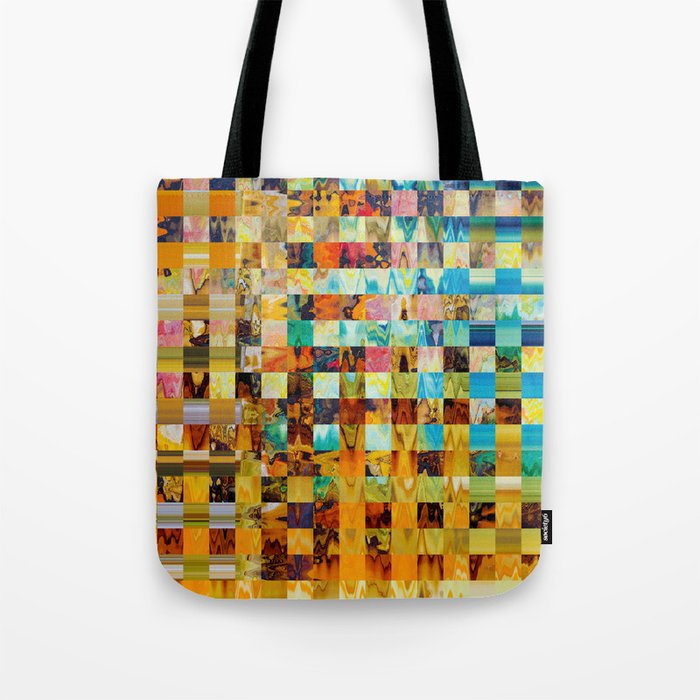 Modern Multicolored Plaid Pattern Tote Bag