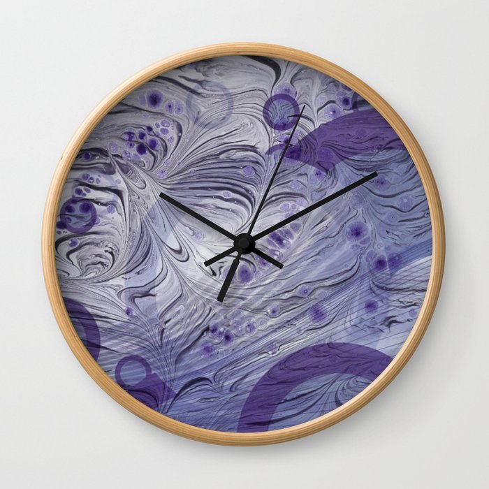 Lavender Abstract Wall Clock