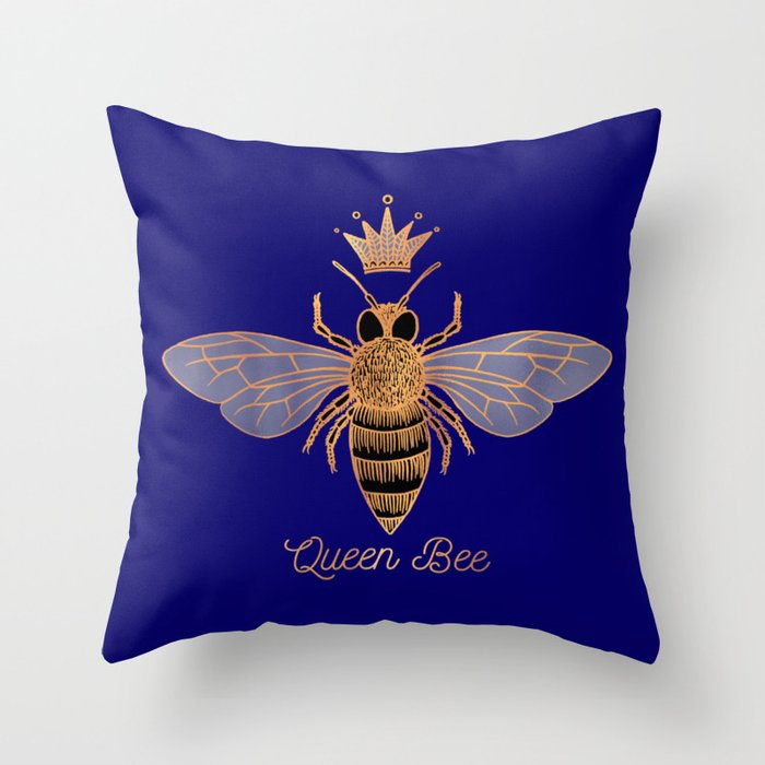 Queen Bee Throw Pillow