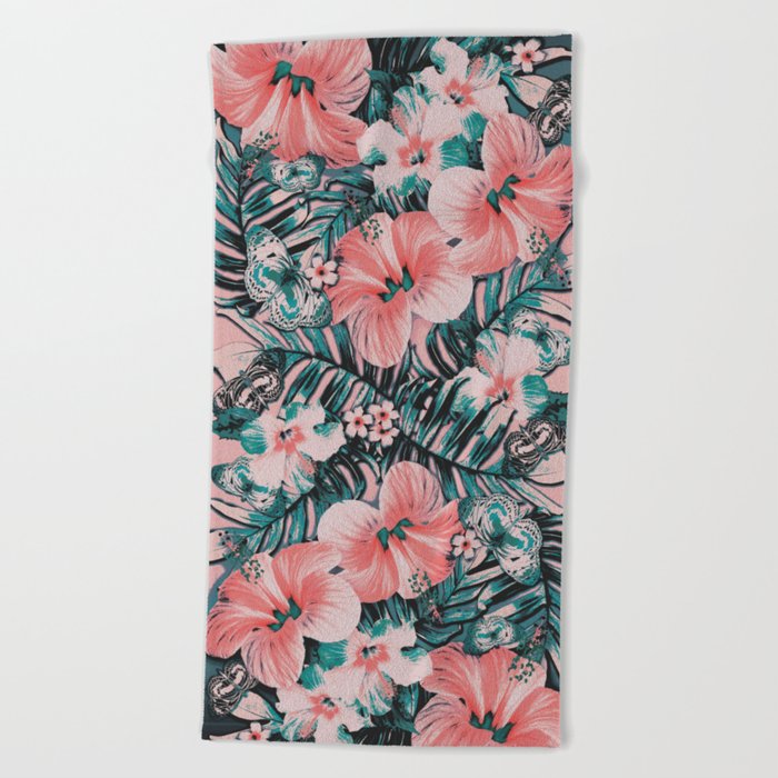 Vintage Jade C Aloha Beach Towel By Ninamay Society6 Vintage Jade C Aloha Beach Towel