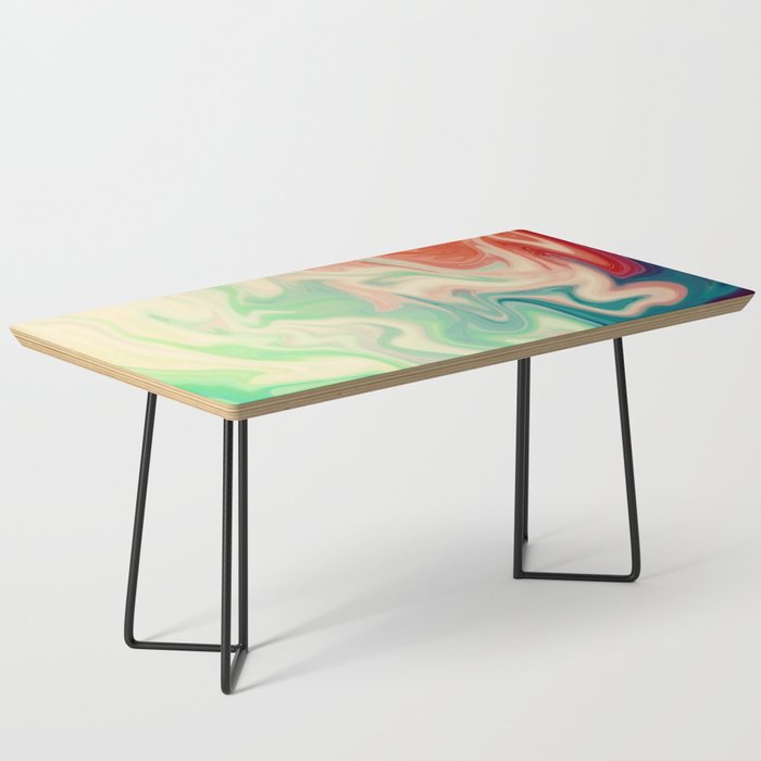 Abstract Marble Painting Coffee Table
