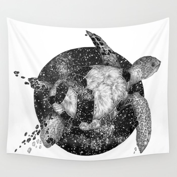 Cosmic Turtle Wall Tapestry