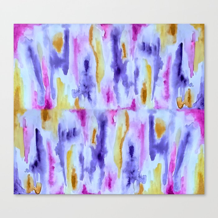 Purple, Pink, Gold Wash Canvas Print