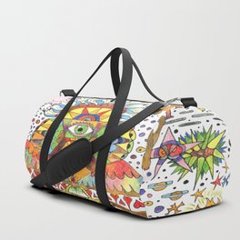 fantasy abstract doodle Duffle Bag