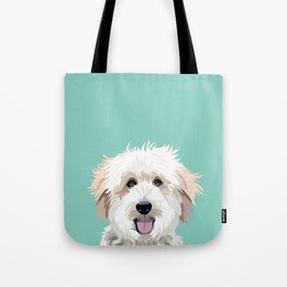 Golden Doodle pet portrait art print and dog gifts Tote Bag