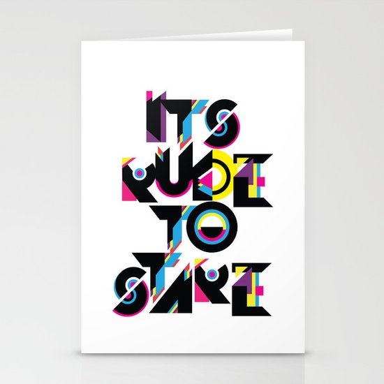 It's Rude To Stare Stationery Cards