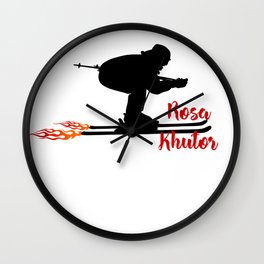 Ski speeding at Rosa Khutor Wall Clock