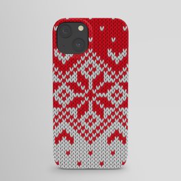 Winter knitted pattern 10 iPhone Case