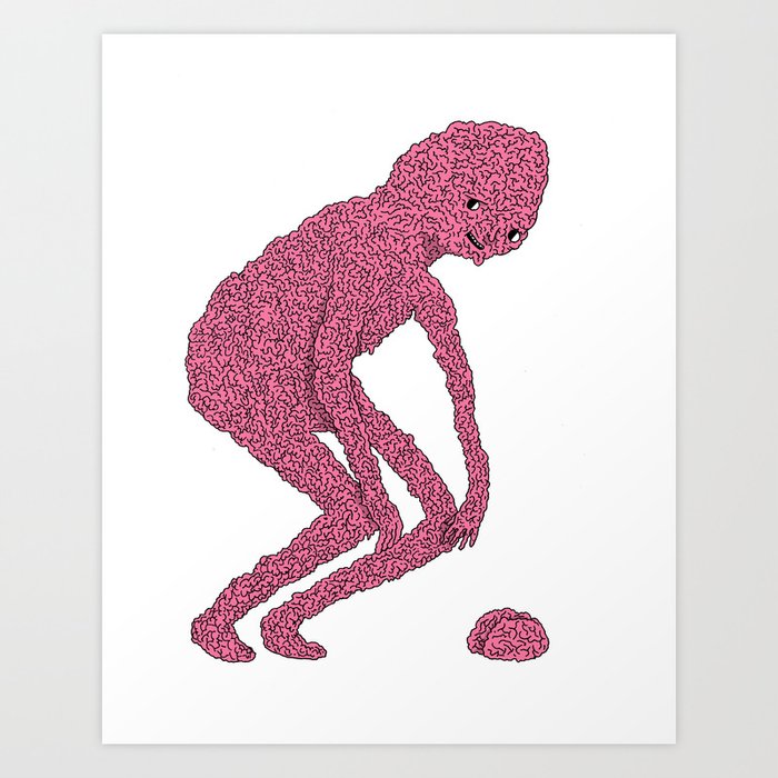 Brain man Art Print