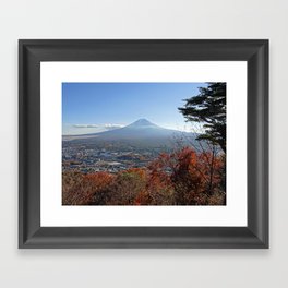 Mount Fjui Japan in the fall Framed Art Print