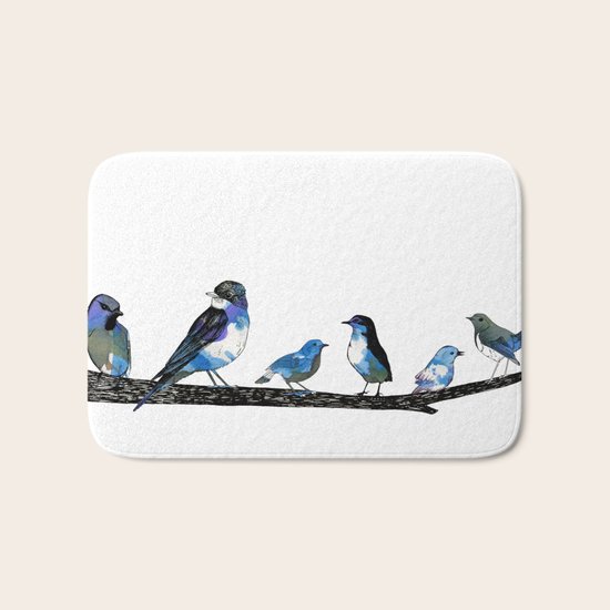 Blue Birds Bath Mat