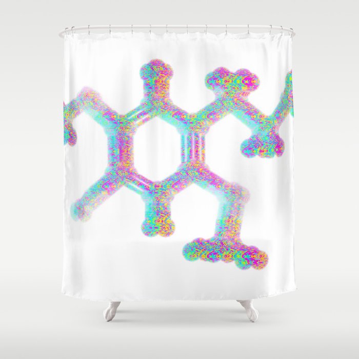 2cb molecule Shower Curtain