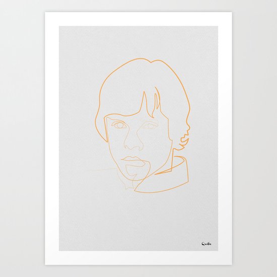 One line Skywalker Art Print