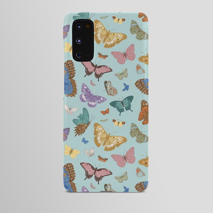 A Flutter Of Butterflies Pastel Botanical Android Case