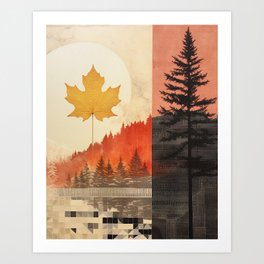 Autumn Lake Exploration II Art Print