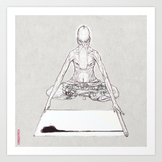 INDIA INK FOR THE TRIANGLE Art Print