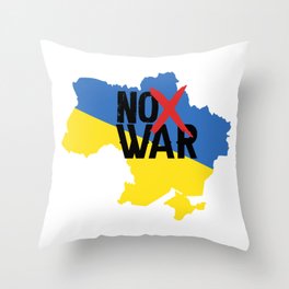 Ukraine No War Throw Pillow