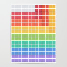 Colorful squares (Pixels) Poster