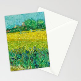 Field with Irises near Arles, 1888 by Vincent van Gogh Stationery Card