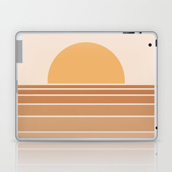 Abstraction_SUNSET_SUNRISE_BEACH_SUNSHINE_GRADIENT_POP_ART_0718A Laptop & iPad Skin